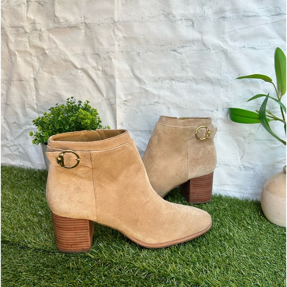 Tory Burch nude Suede Leather boots booties Size 8.5 - Picture 12 of 16